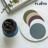 플라이토 실리콘 엠보싱 원형컵받침 10cm
